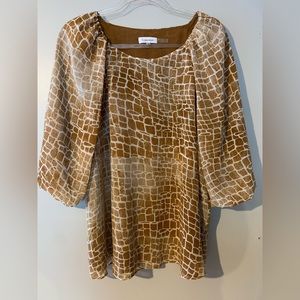 Calvin Klein Womens balloon sleeve blouse size XL